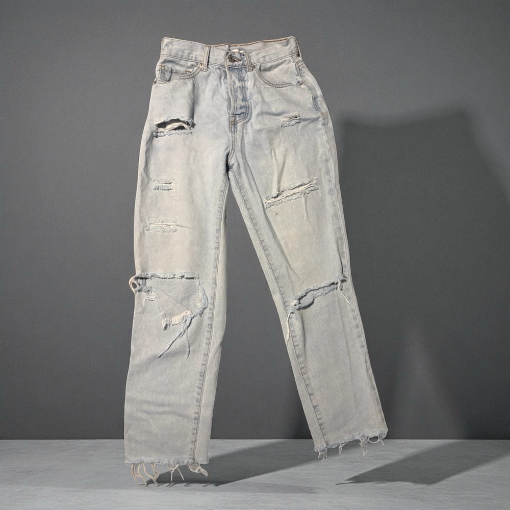 Forever 21 Distressed Light Wash Jeans